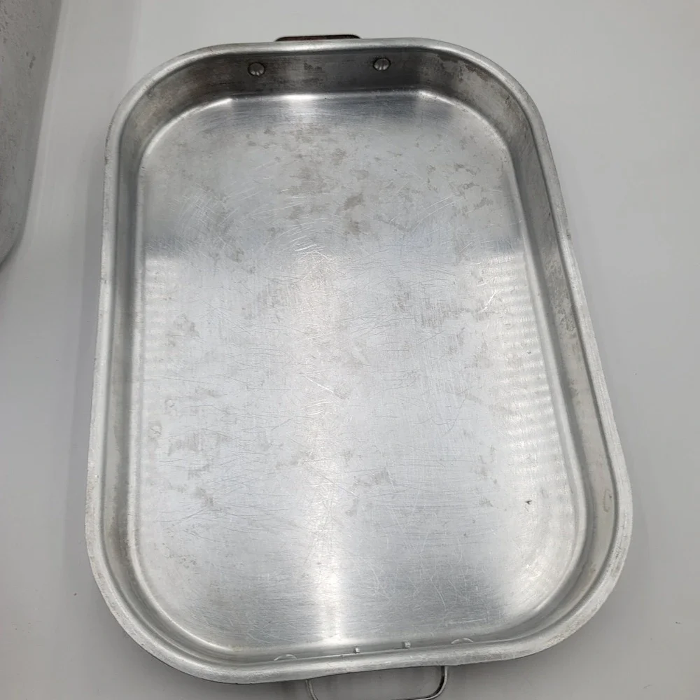 Vintage Wear-Ever Aluminum Roaster Pan Set 4pc 818 918 Turkey Broiler Trays